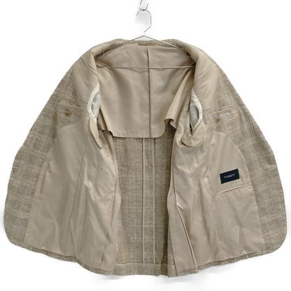 BURBERRY LONDON バーバリーロンドン BBE81-435-44 ﾍﾞｰｼﾞｭ ﾘﾈﾝｳｰﾙ ﾁｪｯｸ ﾃｰﾗｰﾄﾞｼﾞｬｹｯﾄ ジャケット 表記なし