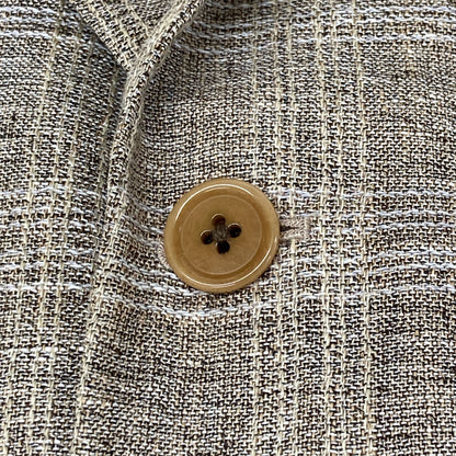 BURBERRY LONDON バーバリーロンドン BBE81-435-44 ﾍﾞｰｼﾞｭ ﾘﾈﾝｳｰﾙ ﾁｪｯｸ ﾃｰﾗｰﾄﾞｼﾞｬｹｯﾄ ジャケット 表記なし