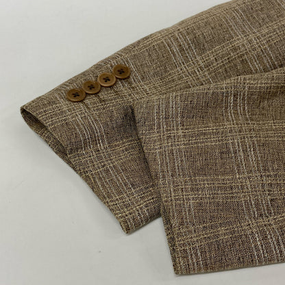 BURBERRY LONDON バーバリーロンドン BBE81-435-44 ﾍﾞｰｼﾞｭ ﾘﾈﾝｳｰﾙ ﾁｪｯｸ ﾃｰﾗｰﾄﾞｼﾞｬｹｯﾄ ジャケット 表記なし