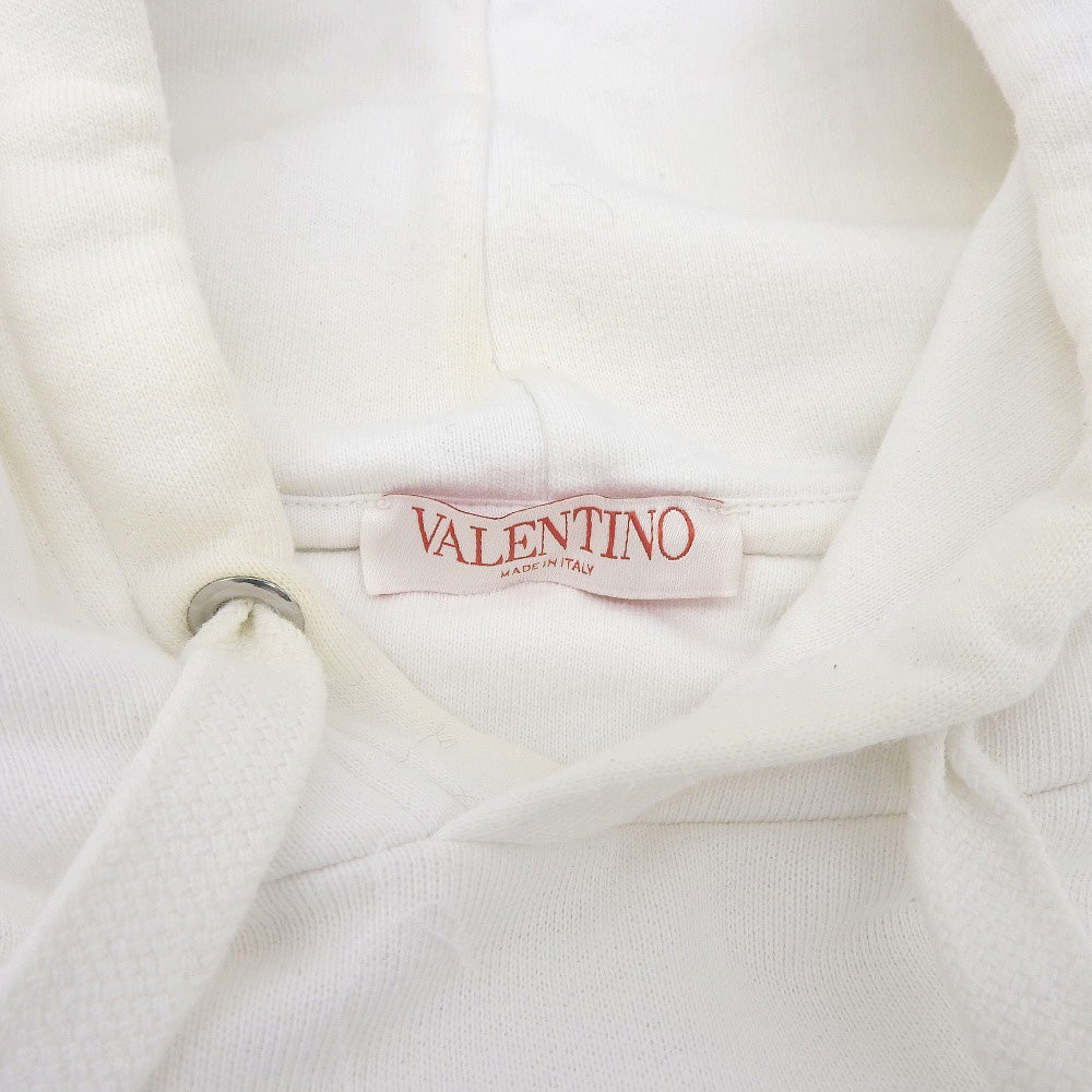 VALENTINO ヴァレンティノ エンボス ロゴ プルオーバー パーカー トップス レディース ホワイト M XV3MF18Y84E トップス M