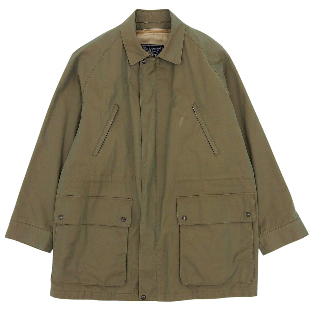 Burberry's バーバリーズ コットン100% 玉虫 ノヴァチェック ライナー付き ブルゾン ジャケット メンズ カーキ Medium ジャケット M