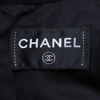 CHANEL シャネル 【美品】16B P54617V37240 ココマークプレート フロントプリーツ ツイード ワンピース 34