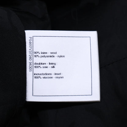 CHANEL シャネル 【美品】16B P54617V37240 ココマークプレート フロントプリーツ ツイード ワンピース 34