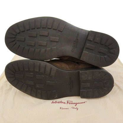 Salvatore Ferragamo サルヴァトーレフェラガモ ウイングチップ チャッカブーツ シューズ メンズ スエード ブラウン 7 NU4502 シューズ 7