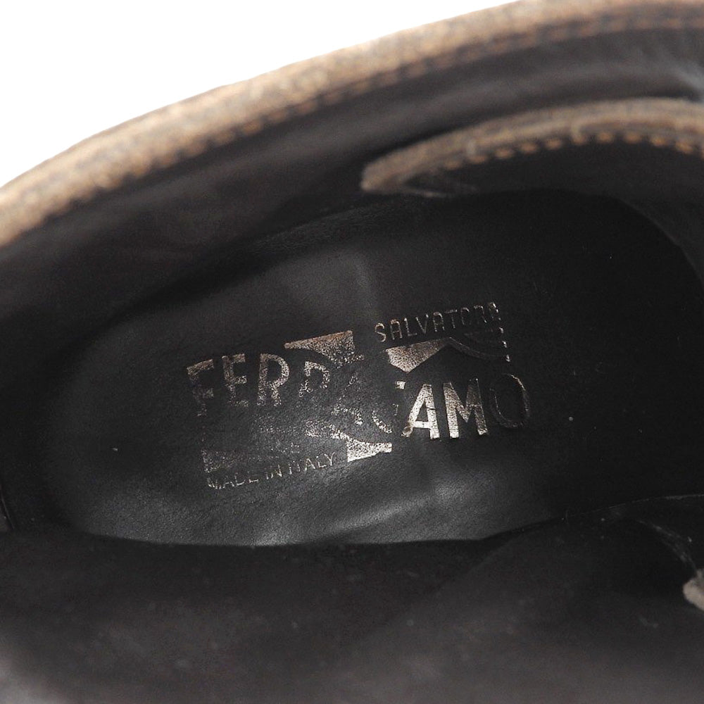 Salvatore Ferragamo サルヴァトーレフェラガモ ウイングチップ チャッカブーツ シューズ メンズ スエード ブラウン 7 NU4502 シューズ 7