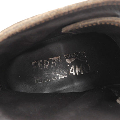 Salvatore Ferragamo サルヴァトーレフェラガモ ウイングチップ チャッカブーツ シューズ メンズ スエード ブラウン 7 NU4502 シューズ 7