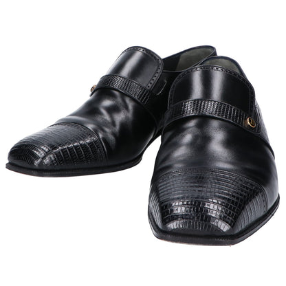 BALLY バリー GALADO-01 ブラック SICOS リザード×レザー ローファー シューズ 6 1/2