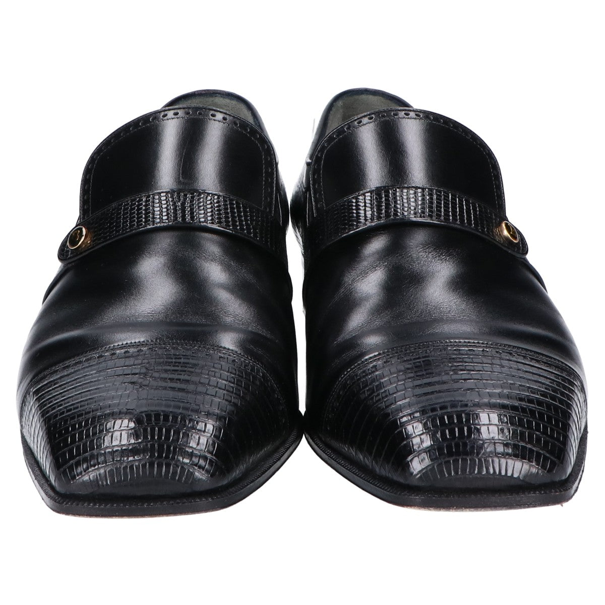 BALLY バリー GALADO-01 ブラック SICOS リザード×レザー ローファー シューズ 6 1/2