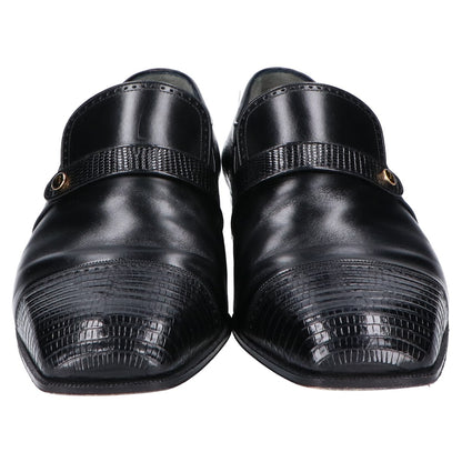 BALLY バリー GALADO-01 ブラック SICOS リザード×レザー ローファー シューズ 6 1/2