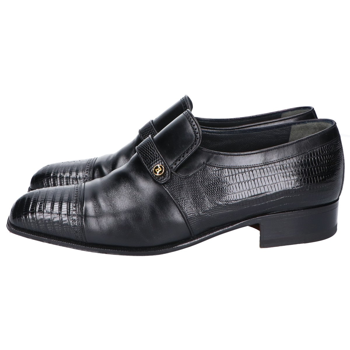 BALLY バリー GALADO-01 ブラック SICOS リザード×レザー ローファー シューズ 6 1/2