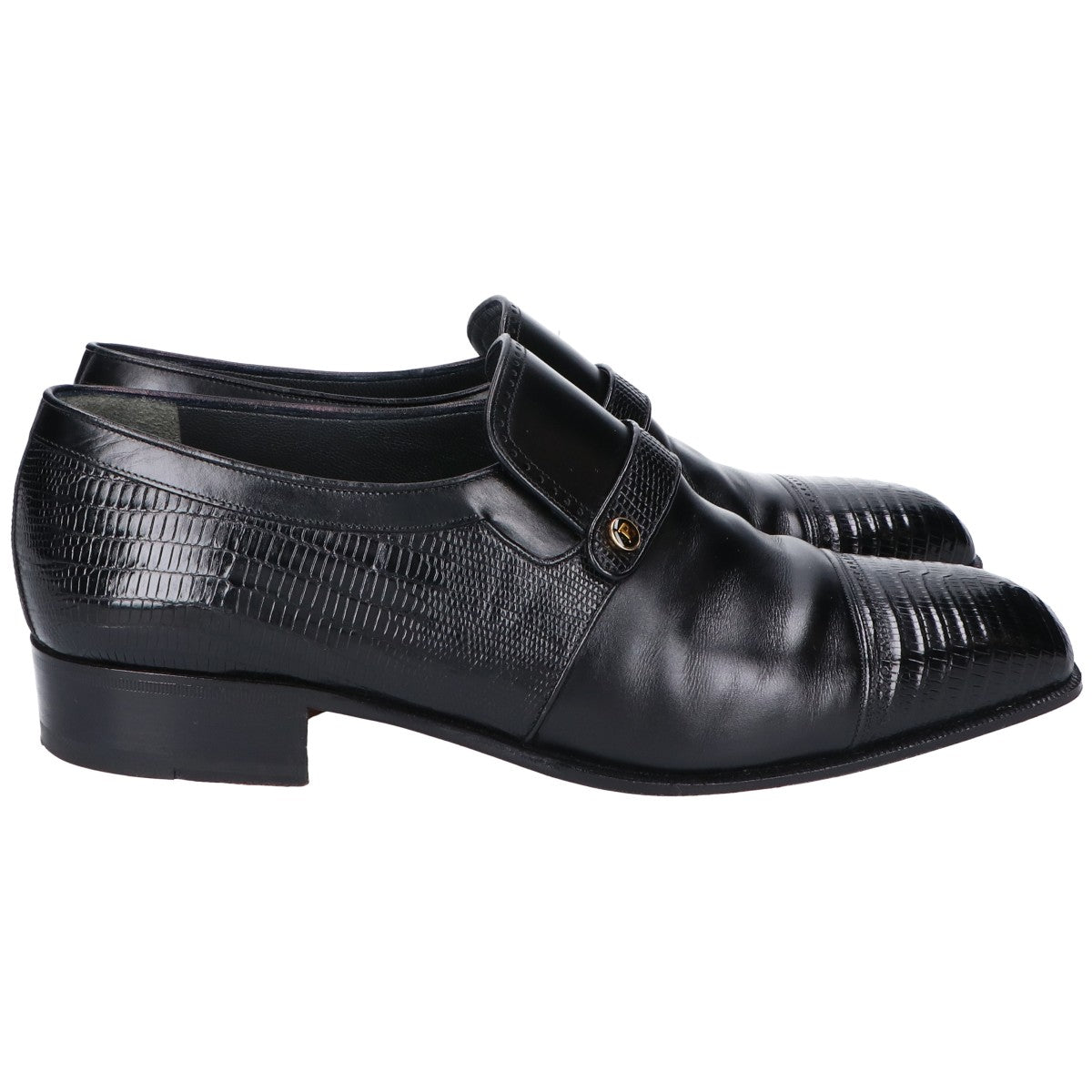 BALLY バリー GALADO-01 ブラック SICOS リザード×レザー ローファー シューズ 6 1/2