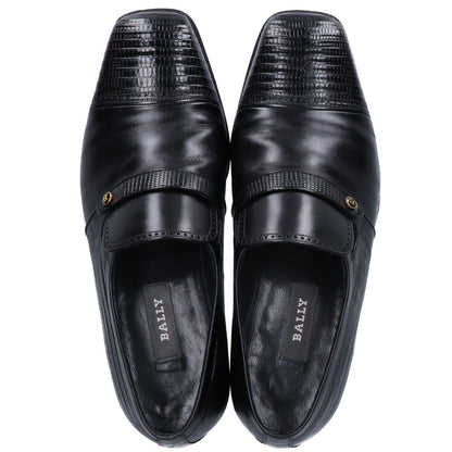 BALLY バリー GALADO-01 ブラック SICOS リザード×レザー ローファー シューズ 6 1/2