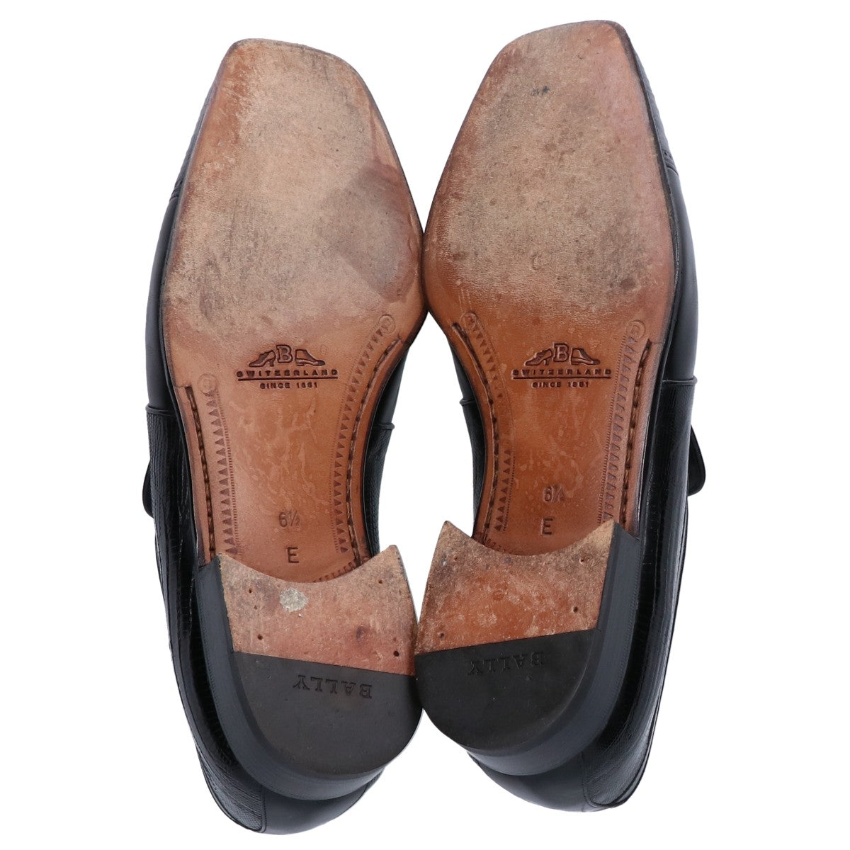 BALLY バリー GALADO-01 ブラック SICOS リザード×レザー ローファー シューズ 6 1/2