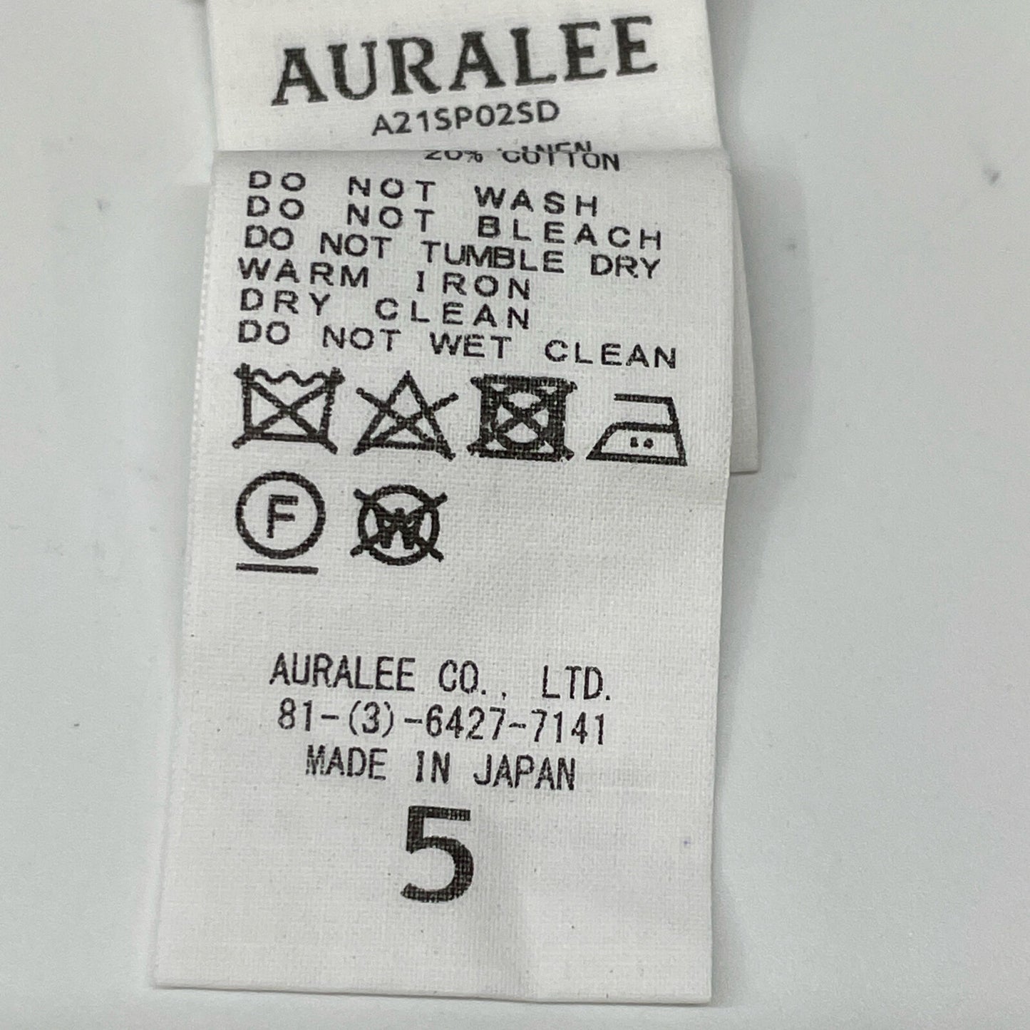 AURALEE オーラリー ライトパープル A21SP025D SILKLINEN DOBBY SLACKS パンツ ボトムス 5