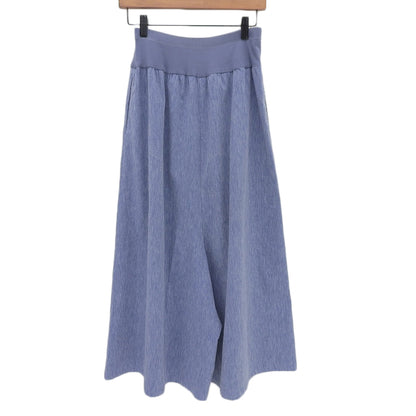 BEARDSLEY ビアズリー 美品 コットンリネン ウエストリブ リラクシーパンツ ボトムス レディース ライトブルー 1 ボトムス 1