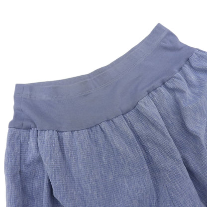 BEARDSLEY ビアズリー 美品 コットンリネン ウエストリブ リラクシーパンツ ボトムス レディース ライトブルー 1 ボトムス 1