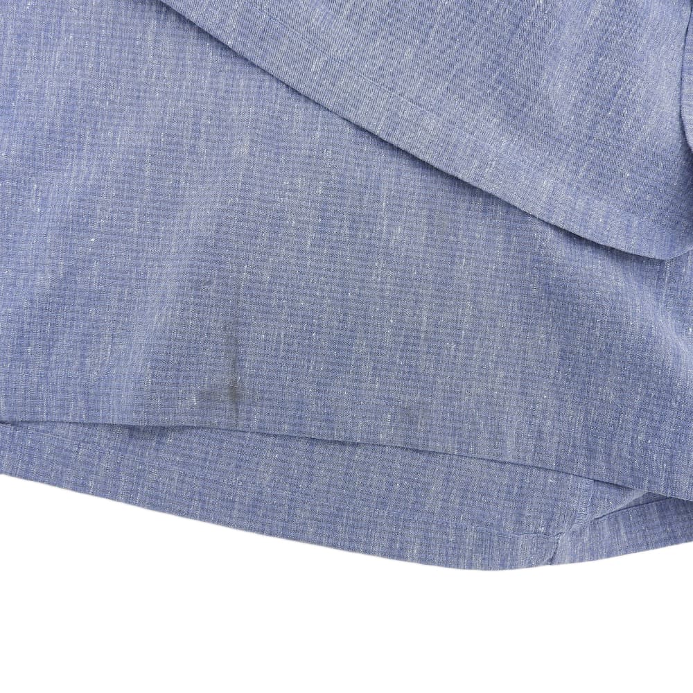 BEARDSLEY ビアズリー 美品 コットンリネン ウエストリブ リラクシーパンツ ボトムス レディース ライトブルー 1 ボトムス 1