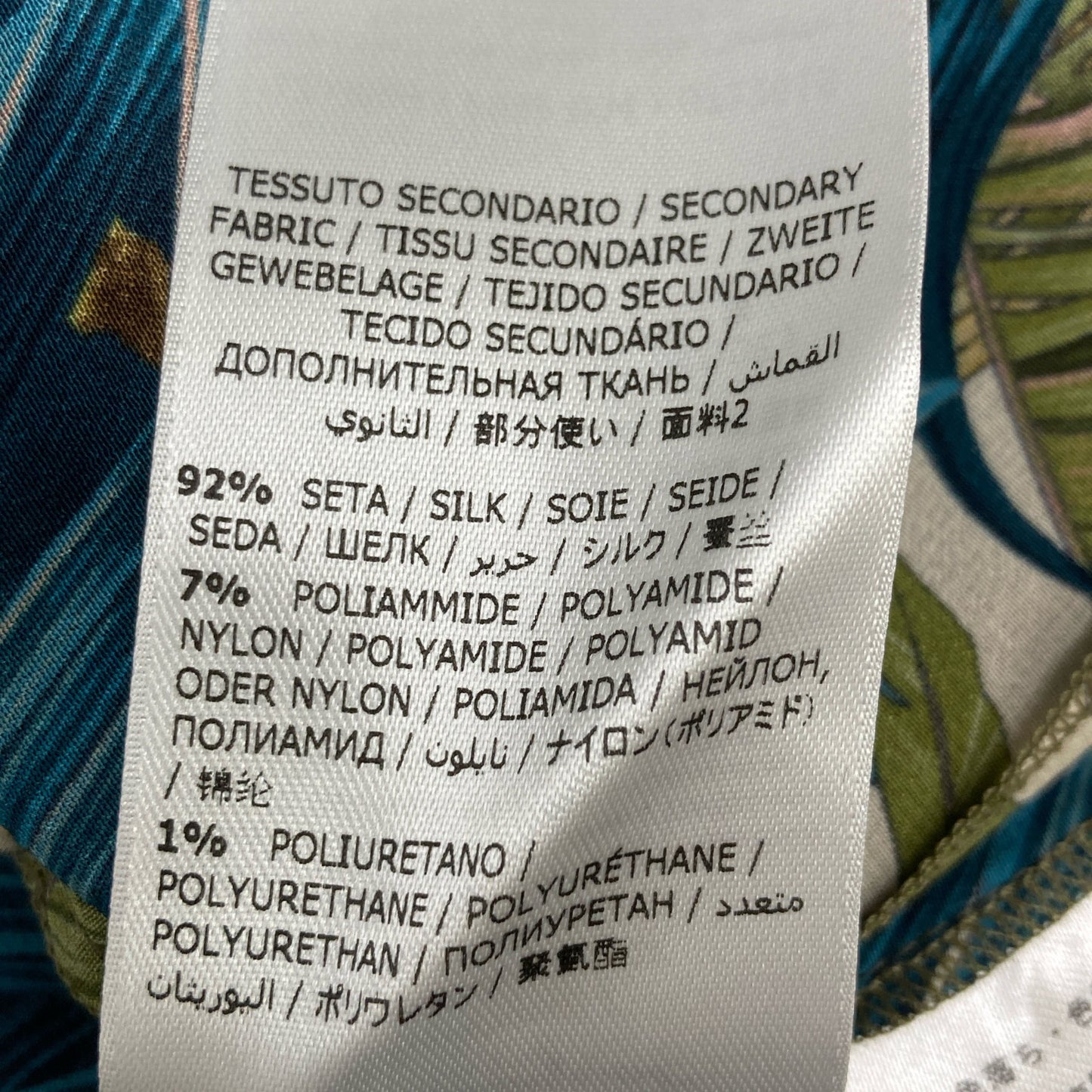 Salvatore Ferragamo サルヴァトーレフェラガモ ﾌﾞﾙｰ 7958-094 19年 ﾎﾞﾀﾆｶﾙ ｼﾙｸﾌﾟﾘﾝﾄ ｶｯﾄｿｰ トップス 38