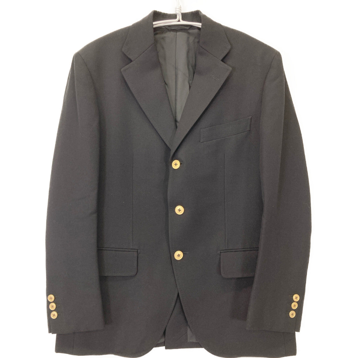 TOMORROWLAND PILGRIM トゥモローランドピルグリム ブラック ドーメル生地 ウール メタルボタン3Bシングルテーラードジャケット ジャケット 46