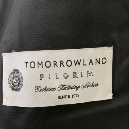 TOMORROWLAND PILGRIM トゥモローランドピルグリム ブラック ドーメル生地 ウール メタルボタン3Bシングルテーラードジャケット ジャケット 46