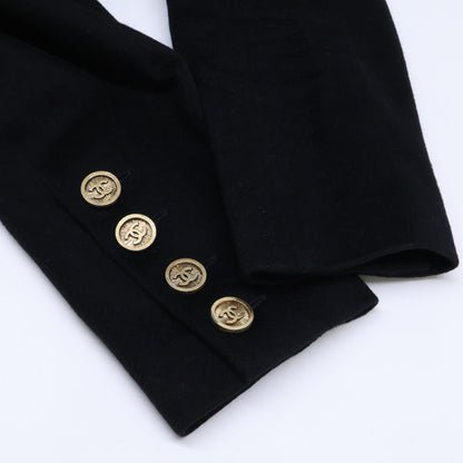 CHANEL シャネル 21652 カシミヤ100% ココマークボタン ダブルブレスト ピークドラペル ジャケット 36