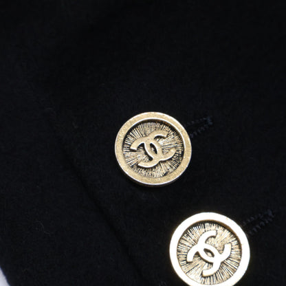 CHANEL シャネル 21652 カシミヤ100% ココマークボタン ダブルブレスト ピークドラペル ジャケット 36