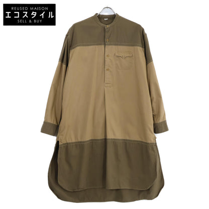 45R フォーティファイブ アール ベージュ×カーキ 秋バスクの908オーシャンスモックプル ワンピース