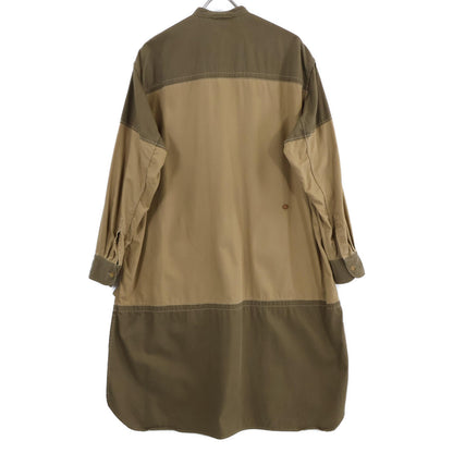 45R フォーティファイブ アール ベージュ×カーキ 秋バスクの908オーシャンスモックプル ワンピース