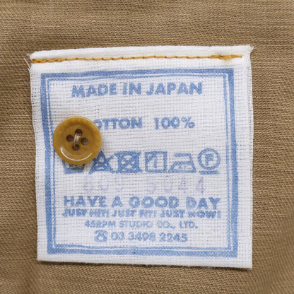 45R フォーティファイブ アール ベージュ×カーキ 秋バスクの908オーシャンスモックプル ワンピース