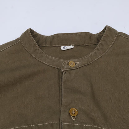 45R フォーティファイブ アール ベージュ×カーキ 秋バスクの908オーシャンスモックプル ワンピース