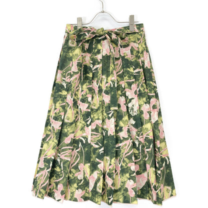 3.1 Phillip lim スリーワンフィリップリム E241-35564TPP グリーン 花柄 コットン プリーツワンピース 24 ワンピース 0