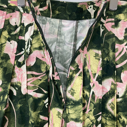 3.1 Phillip lim スリーワンフィリップリム E241-35564TPP グリーン 花柄 コットン プリーツワンピース 24 ワンピース 0