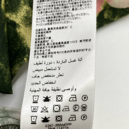 3.1 Phillip lim スリーワンフィリップリム E241-35564TPP グリーン 花柄 コットン プリーツワンピース 24 ワンピース 0