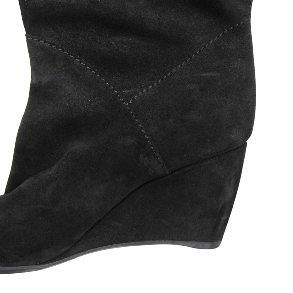 Sergio Rossi セルジオロッシ スエード ロングブーツ レディース ブラック 35 56350 シューズ 35