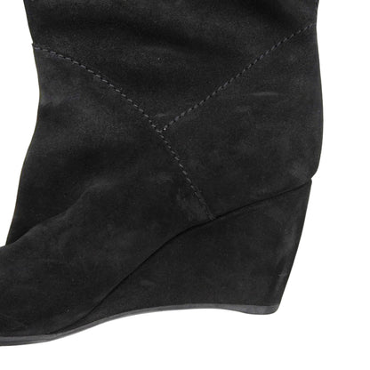 Sergio Rossi セルジオロッシ スエード ロングブーツ レディース ブラック 35 56350 シューズ 35