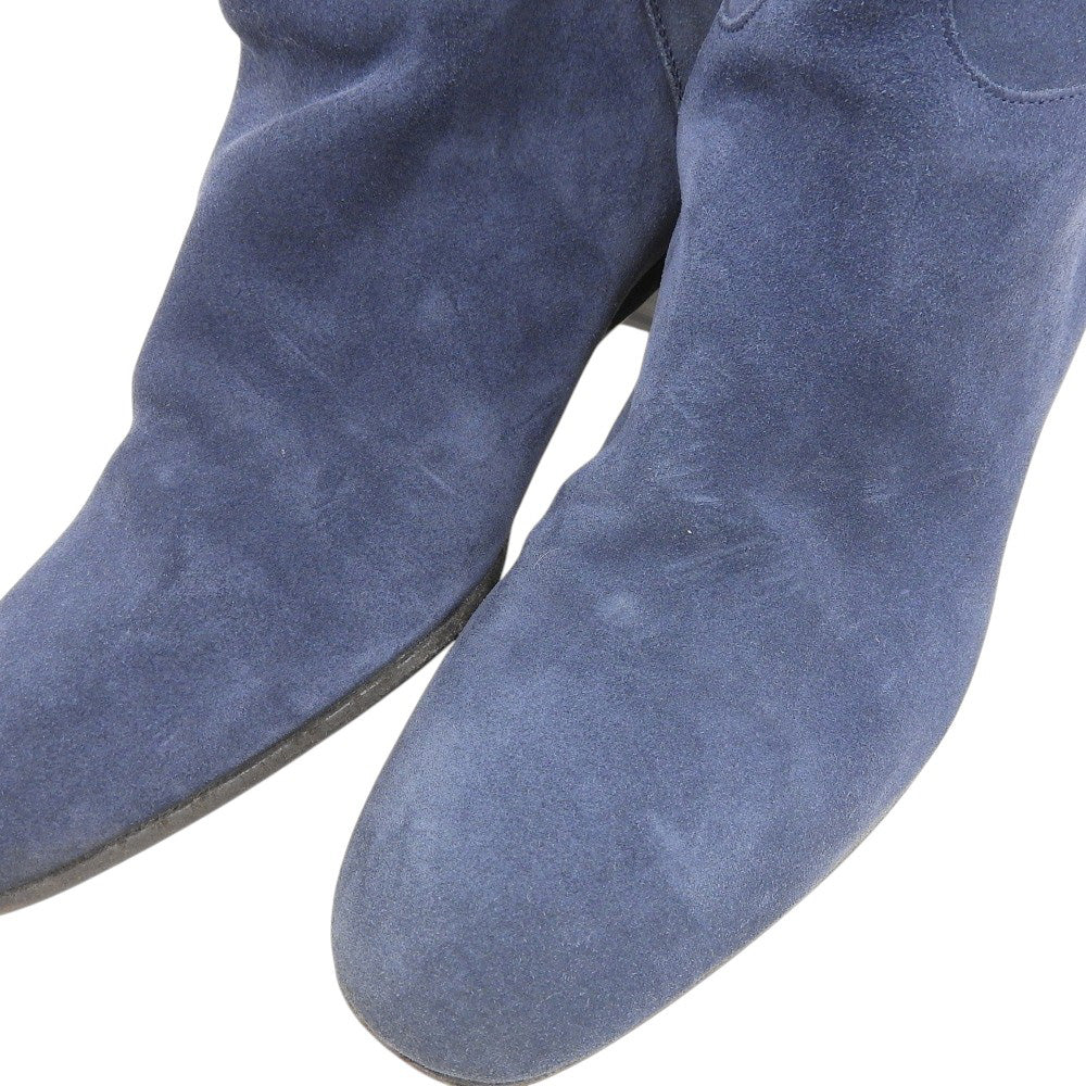 SARTORE サルトル スエード バックベルト ロングブーツ レディース ネイビー 35 1/2 シューズ 35.5