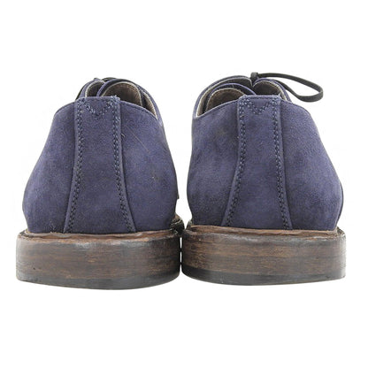 DOLCE&GABBANA ドルチェアンドガッバーナ スエード パンチング飾り プレーントゥ シューズ メンズ ネイビー 7 1/2 A20021 シューズ 7.5