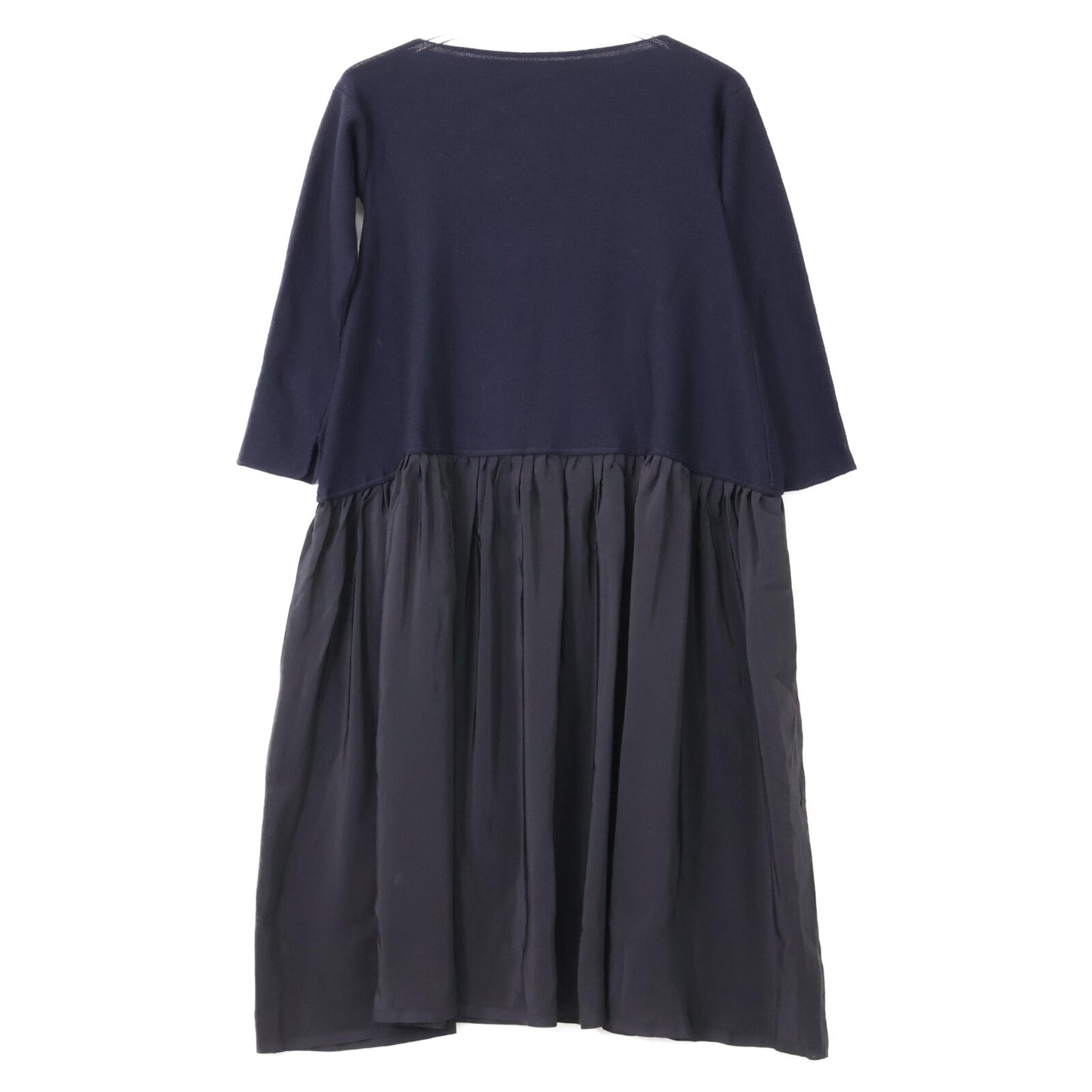 DANIELA GREGIS ダニエラグレジス ﾈｲﾋﾞｰ ｳｰﾙｼﾙｸ ﾎﾞｰﾄﾈｯｸ ｷﾞｬｻﾞｰﾜﾝﾋﾟｰｽ ワンピース 表記なし