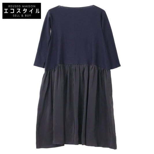 DANIELA GREGIS ダニエラグレジス ﾈｲﾋﾞｰ ｳｰﾙｼﾙｸ ﾎﾞｰﾄﾈｯｸ ｷﾞｬｻﾞｰﾜﾝﾋﾟｰｽ ワンピース 表記なし