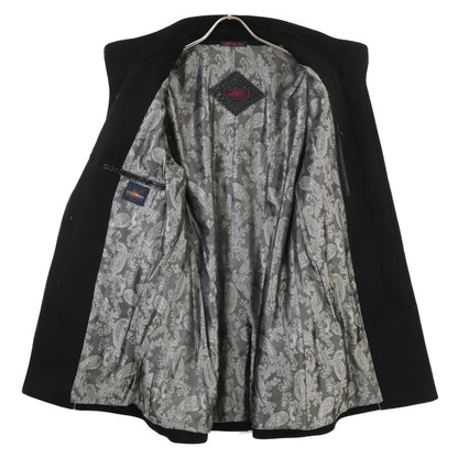 ZELE-PARIS ゼルパリ 美品 部分クロコダイル カシミヤ スタンドカラー コート