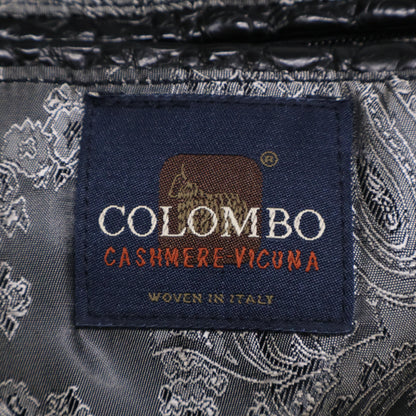 ZELE-PARIS ゼルパリ 美品 部分クロコダイル カシミヤ スタンドカラー コート