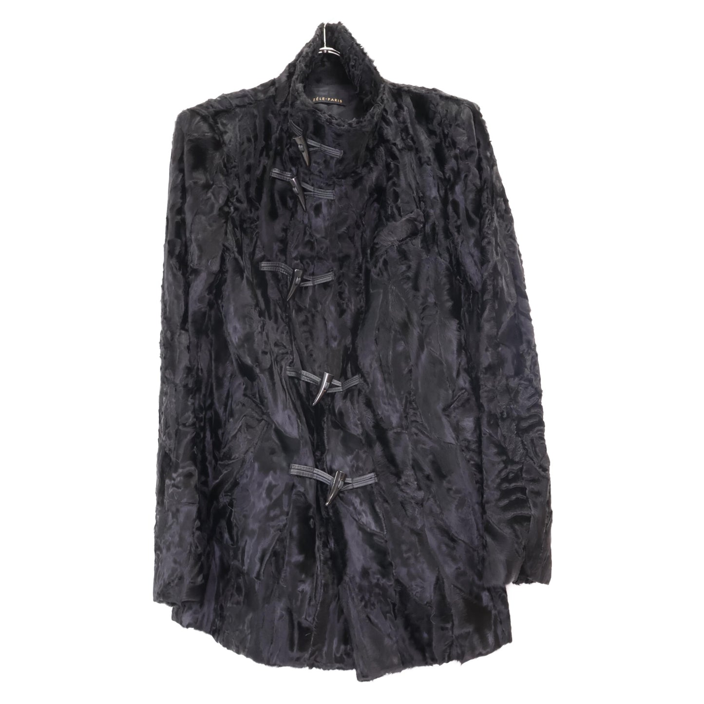 ZELE-PARIS ゼルパリ ブラック ラムファー トグル釦 コート コート 表記無し