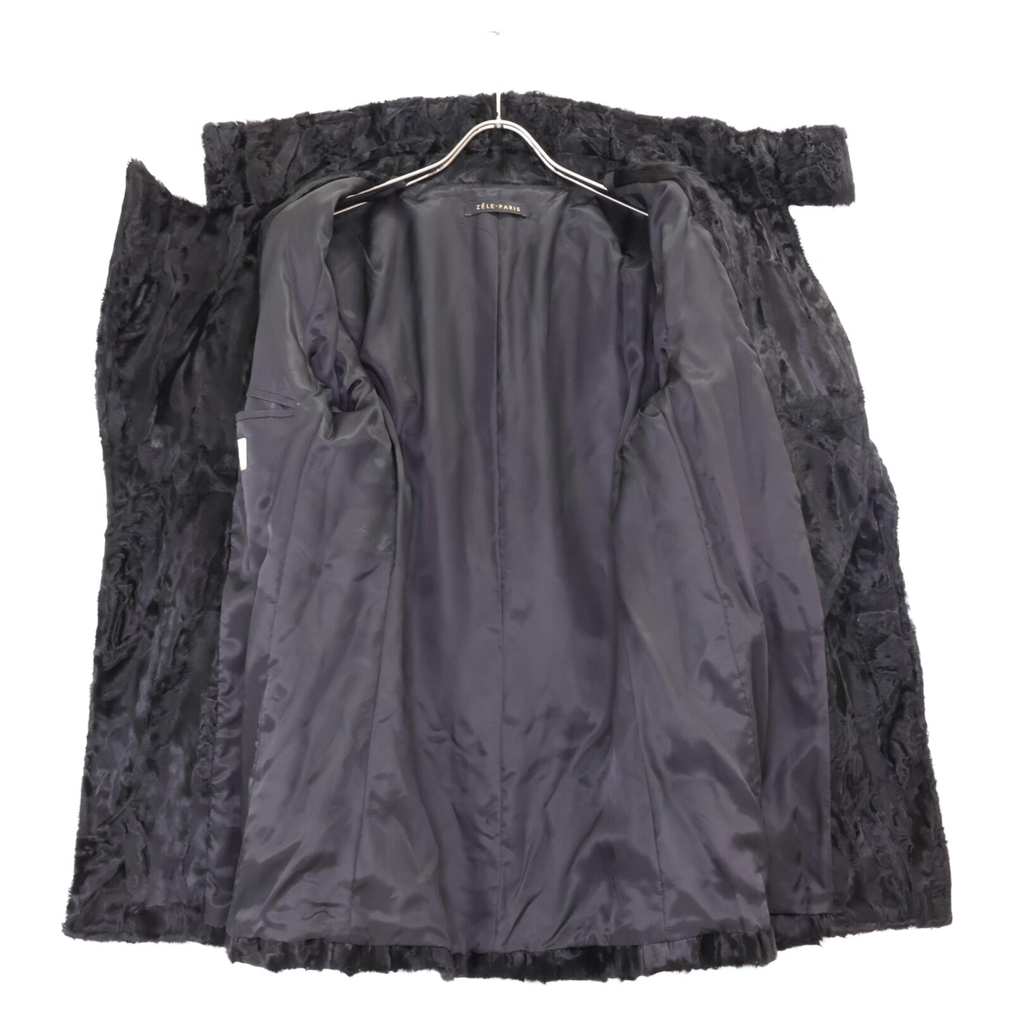 ZELE-PARIS ゼルパリ ブラック ラムファー トグル釦 コート コート 表記無し