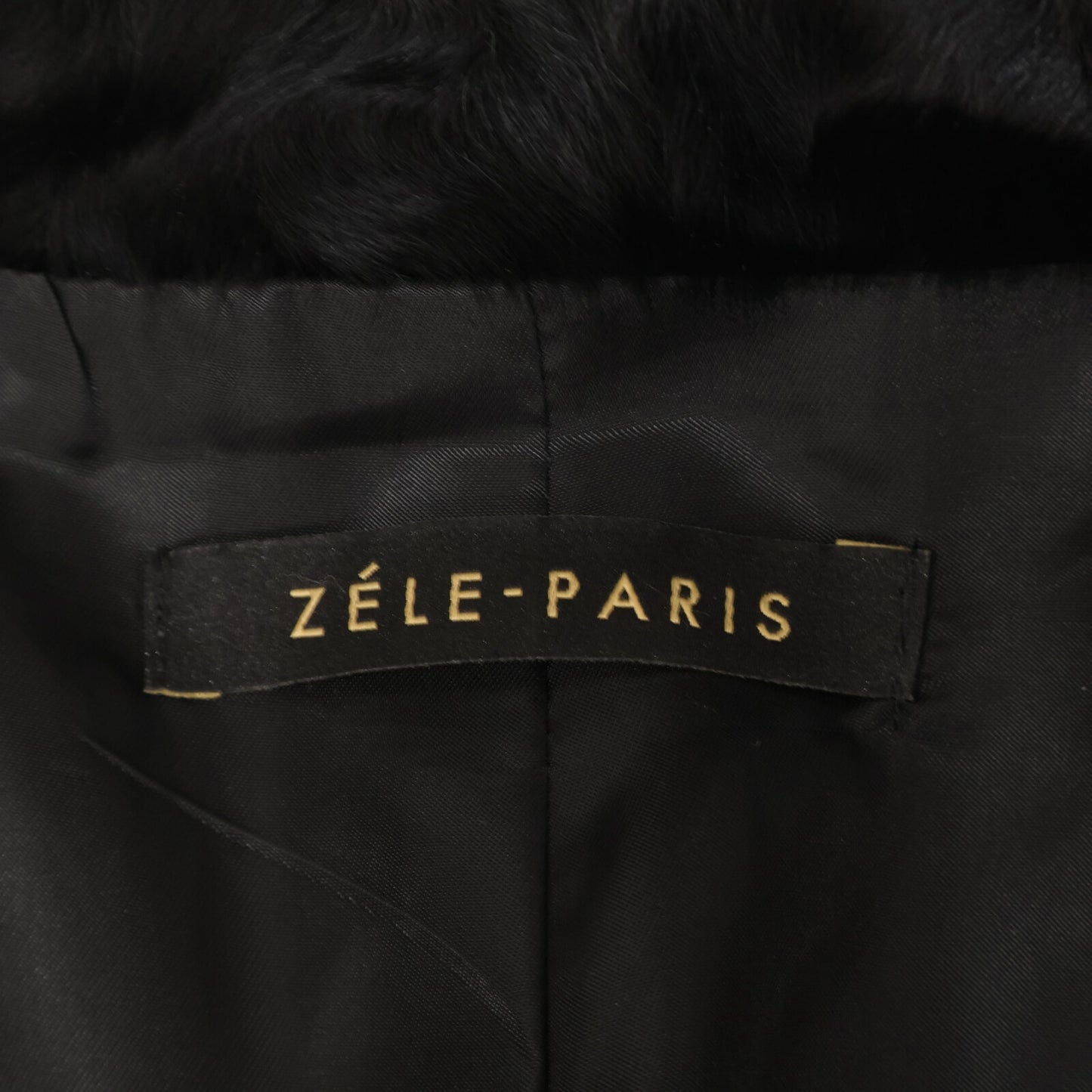 ZELE-PARIS ゼルパリ ブラック ラムファー トグル釦 コート コート 表記無し