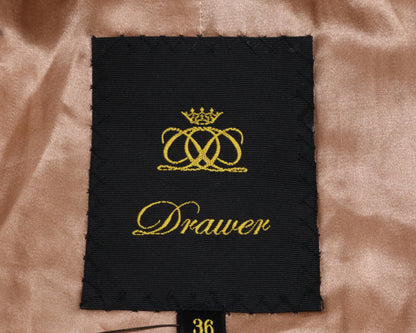 DRAWER ドゥロワー 【美品】6525-234-0757 メランジシャギーテーラードカラー コート 36