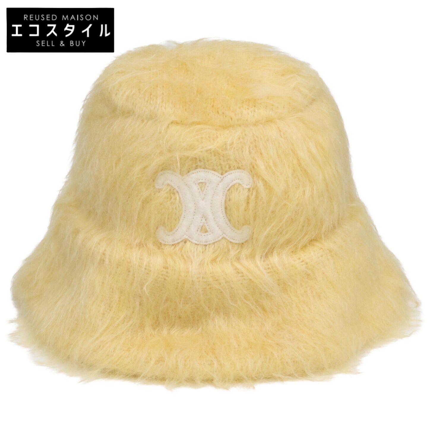 CELINE セリーヌ 【美品】2A58Y270R ブラッシュド モヘア トリオンフ バケットハット 帽子 TU