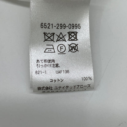 DRAWER ドゥロワー 6521-299-0995 ホワイト コットンボイルフリルノースリーブブラウス トップス 38