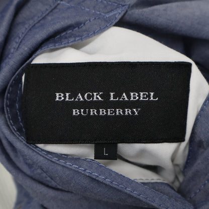 BURBERRY BLACK LABEL バーバリーブラックレーベル D1F15-117-24 ﾌﾞﾙｰ×ﾎﾜｲﾄ ｼｱｰｻｯｶｰ ﾘﾊﾞｰｼﾌﾞﾙﾌﾞﾙｿﾞﾝ ジャケット L