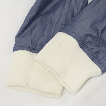 BURBERRY BLACK LABEL バーバリーブラックレーベル D1F15-117-24 ﾌﾞﾙｰ×ﾎﾜｲﾄ ｼｱｰｻｯｶｰ ﾘﾊﾞｰｼﾌﾞﾙﾌﾞﾙｿﾞﾝ ジャケット L