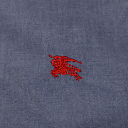 BURBERRY BLACK LABEL バーバリーブラックレーベル D1F15-117-24 ﾌﾞﾙｰ×ﾎﾜｲﾄ ｼｱｰｻｯｶｰ ﾘﾊﾞｰｼﾌﾞﾙﾌﾞﾙｿﾞﾝ ジャケット L